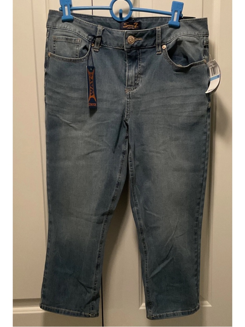 Seven7 Women's Skinny Crop Jeans 4-Way Stretch Denim Jeans Size 10 NWTs